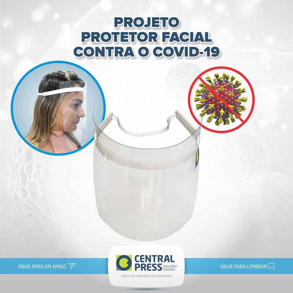 Protetor Facial contra o COVID-19 mascara